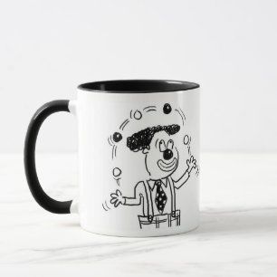 Mug Clown de cirque jongleur jonglant des balles