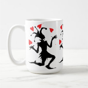 Mug Clown Effrayant Jouant avec des Cœurs
