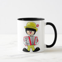 Clown Girly mignon avec Accordian