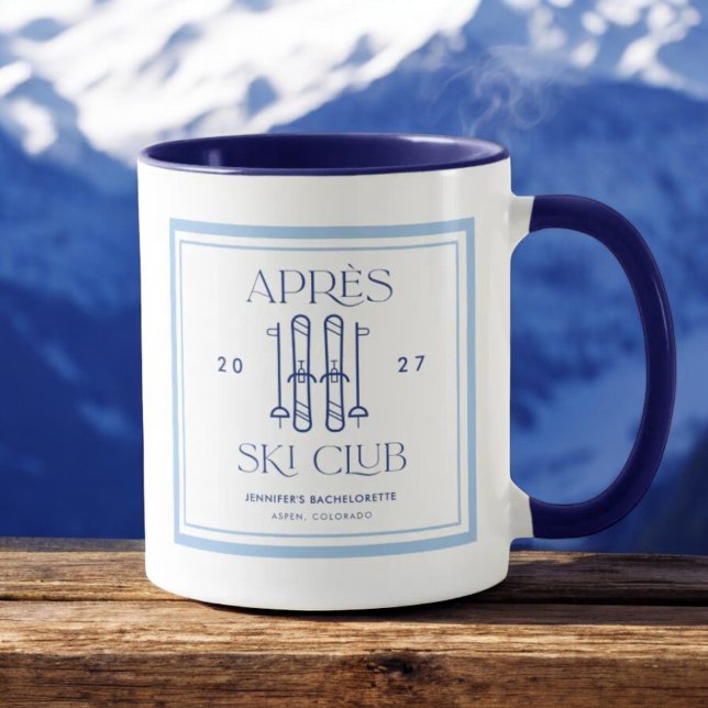Mug Club Apres Ski Fête de Bachelorette Ski Hiver (Créateur téléchargé)