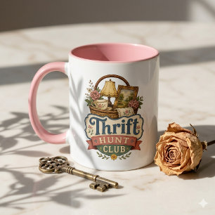Mug Club de chasse aux bonnes affaires Cottagecore vin