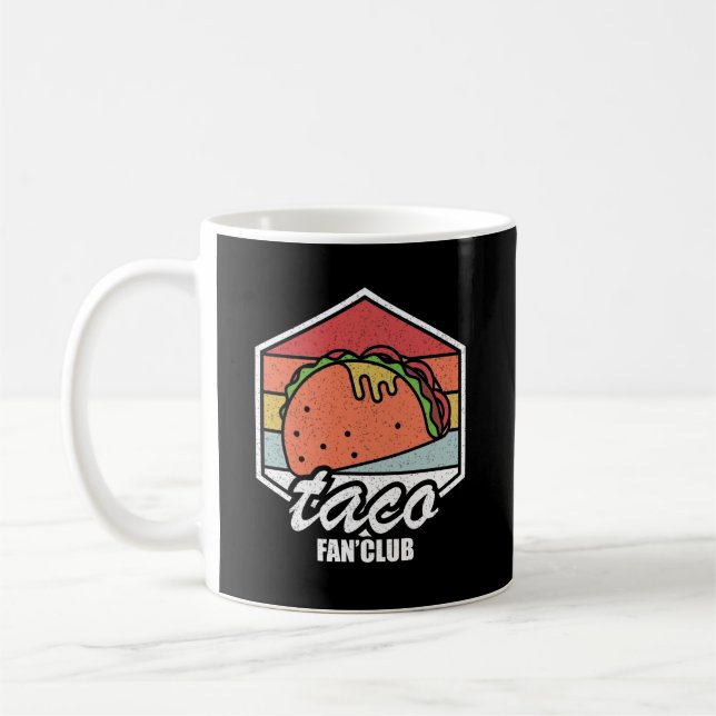 Mug club de fan de tacos tacos rétro nourriture mexica (Gauche)