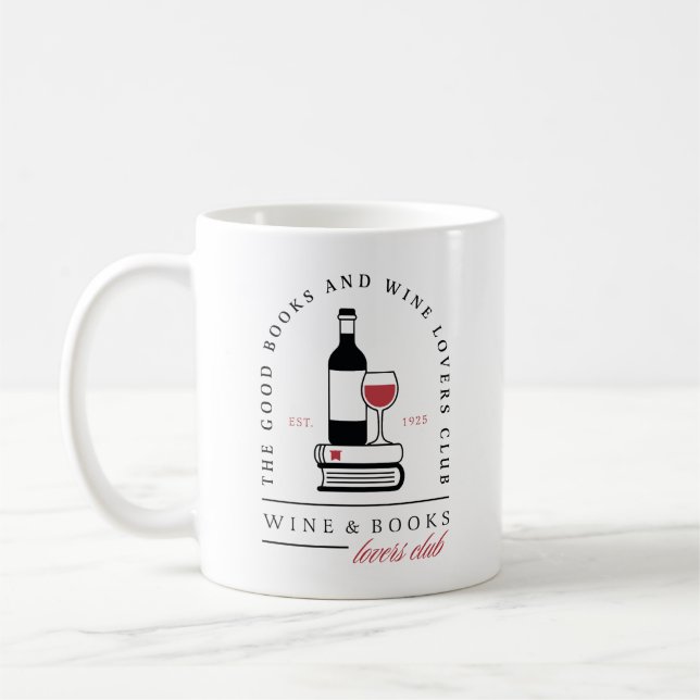 Mug Club de lecture de vin et de romance sombre esthét (Gauche)