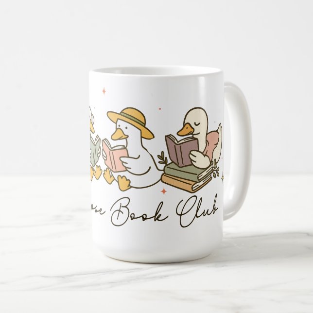 Mug Club de lecture Silly Goose Book Club Reading  (Devant droit)