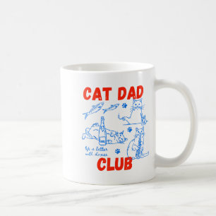 Mug Club De Papa Chat Rétro La Vie Est Mieux Avec Des