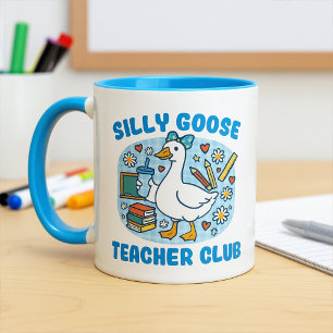 Mug Club de professeurs de la gentille oie en vichy bl