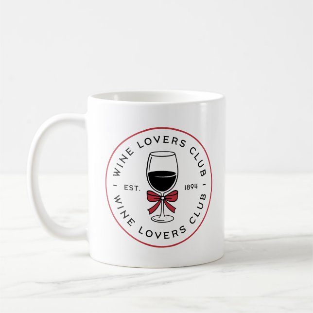 Mug Club des amateurs de vin rouge preppy coquette drô (Gauche)