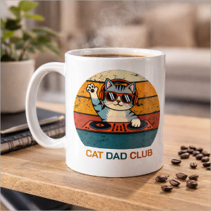 Mug CLUB DES PAPAS CHATS / Drôle rétro musicien