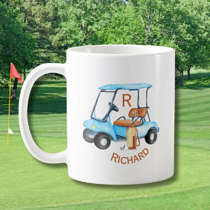 Mug Clubs de chariot personnalisés Monogramme Nom 