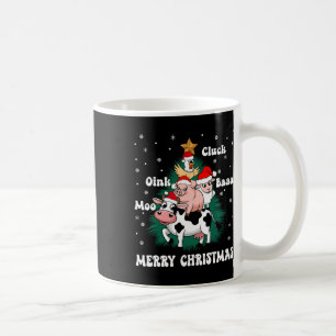 Mug Cluck Oink Baa Moo ferme animal de Noël Arbre de N