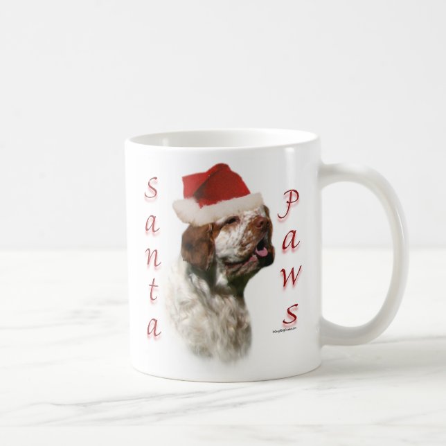 Mug Clumber Spaniel Père Noël Paws (Droite)