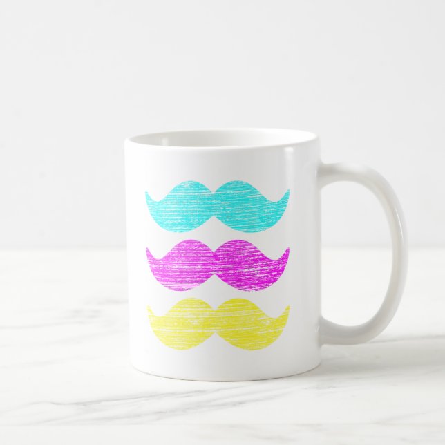 Mug CMY Mustaches (style presse-lettres) (Droite)