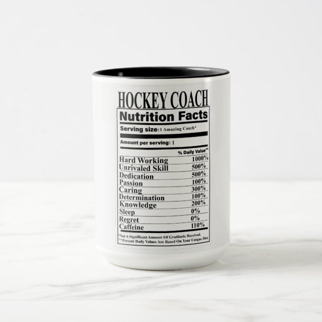 Mug Coach de hockey - valeur nutritive (Centre)