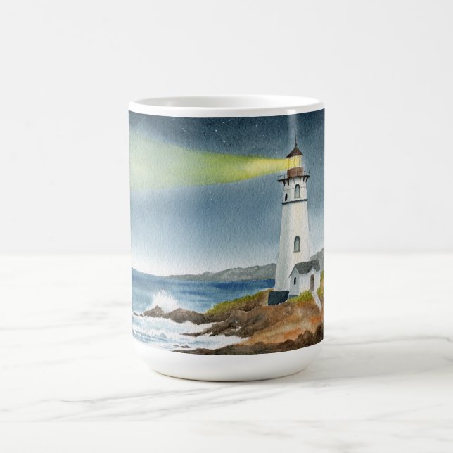 Mug Coastal Lighthouse with Light Beam (Centre)