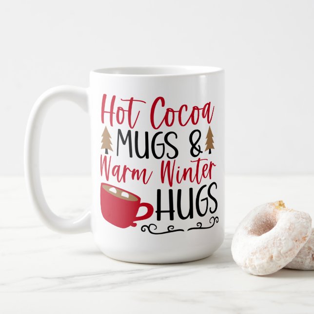 Mug Coca chaud, cochons et cochons (Avec donut)