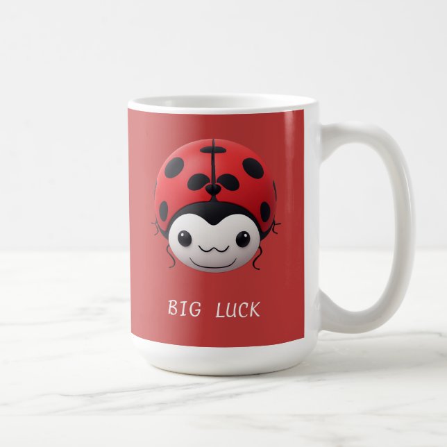 Mug Coccinelle de dessin animé heureuse pour cadeau (Droite)