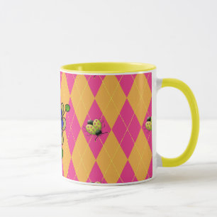 Mug Coccinelle de roses indien et d'orange