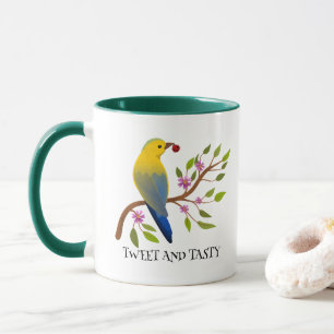 Mug coccinelle insecte savoureux et coloré oiseau girl