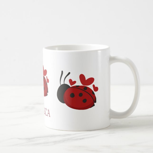 Mug coccinelle personnalisée (Droite)