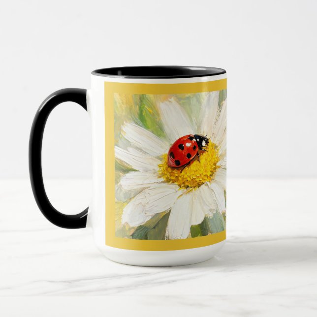 Mug "Coccinelle sur Marguerite" (Gauche)