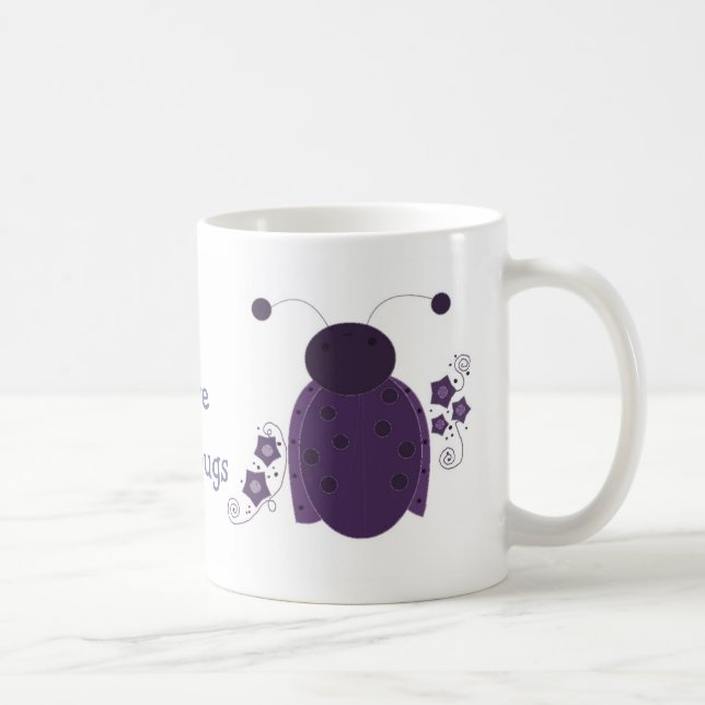 Mug Coccinelle Violette Fantaisiste (Droite)
