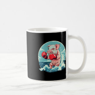 Mug Cochon Boxeur Avec Gants De Boxe Kickboxing Drôle