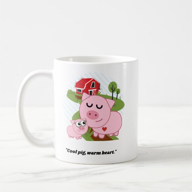 Mug Cochon Cool Cœur Chaud (Gauche)