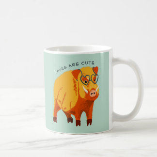 Mug Cochon Cute - Boar Geek Avec Lunettes
