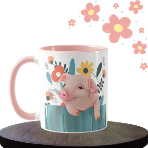 Mug Cochon de bébé convivial   Bébé mignon animal