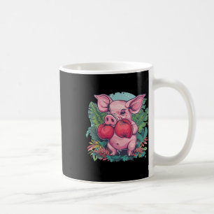 Mug Cochon de boxe avec gants de boxe Kickboxing Boîte