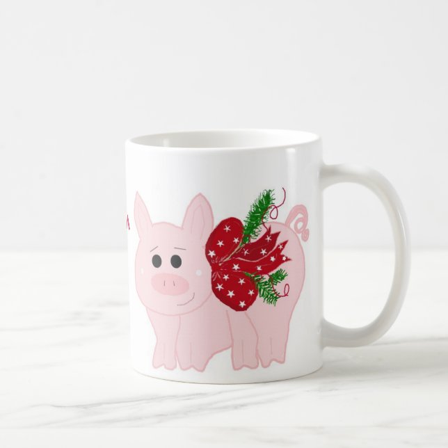 Mug Cochon de Noël humoristique avec citation (Droite)
