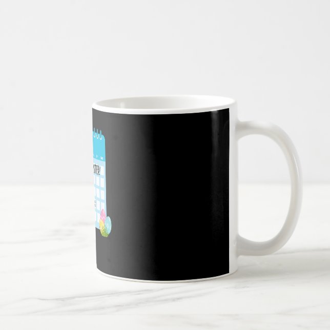 Mug Cochon de Pâques heureux avec calendrier à oreille (Droite)