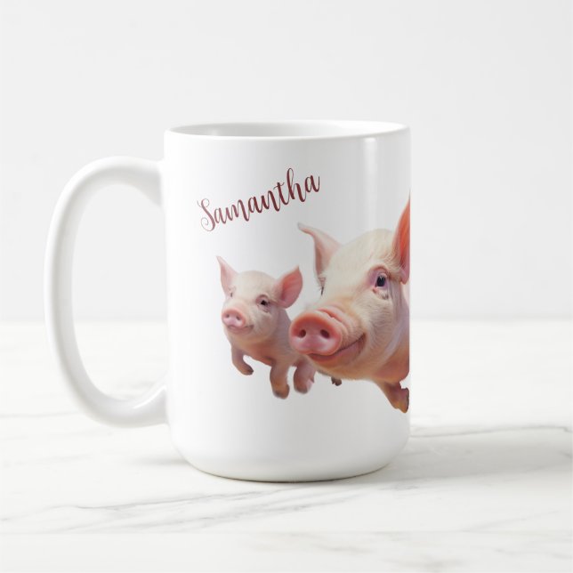 Mug Cochon de porc personnalisé (Gauche)