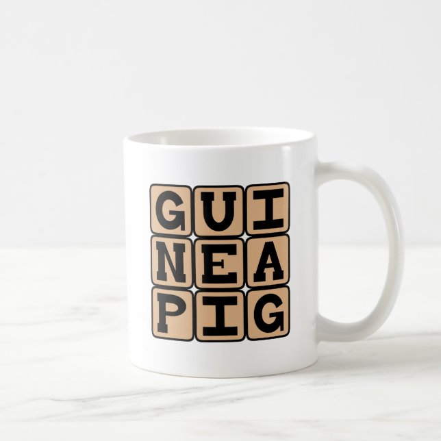 Mug Cochon d'Inde, Animal de Compagnie Mignon ou Sujet (Droite)