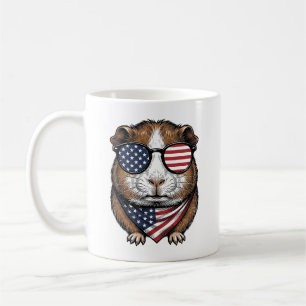 Mug Cochon d'Inde patriotique Gravure vintage