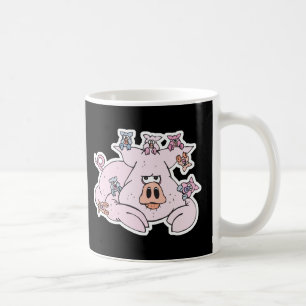 Mug cochon drôle avec des porcelets bébés