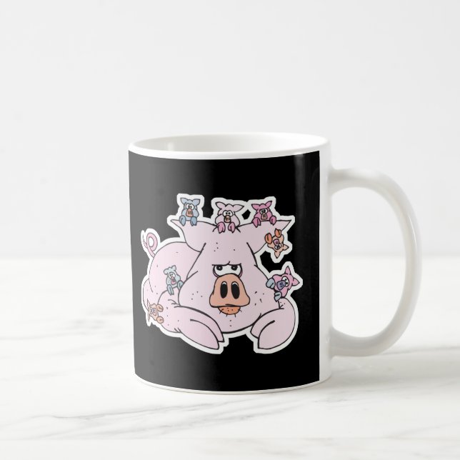 Mug cochon drôle avec des porcelets bébés (Droite)