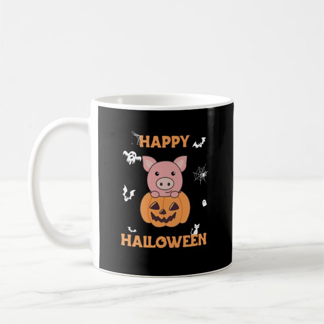 Mug Cochon En Citrouille Cochons Doux Joyeux Halloween (Gauche)