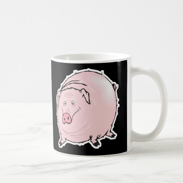 Mug cochon gras idiot (Droite)