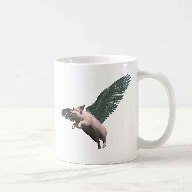 Mug Cochon mignon volant dans le ciel (Droite)