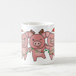 Mug Cochon Noël Animaux de Noël Cochons