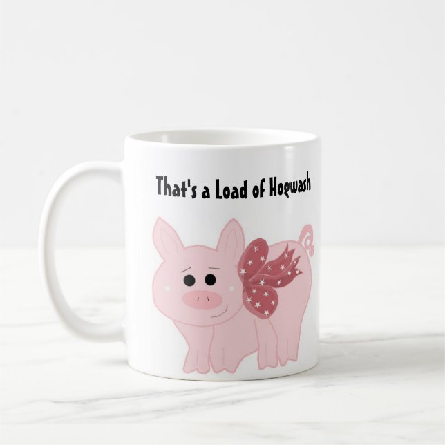 Mug Cochon Rose Humoristique avec Citation (Gauche)