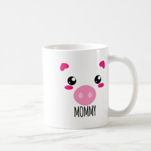 Mug Cochon Visage Kawaii Costume Halloween pour maman