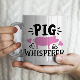 Mug Cochon Whisperer drôle porc
