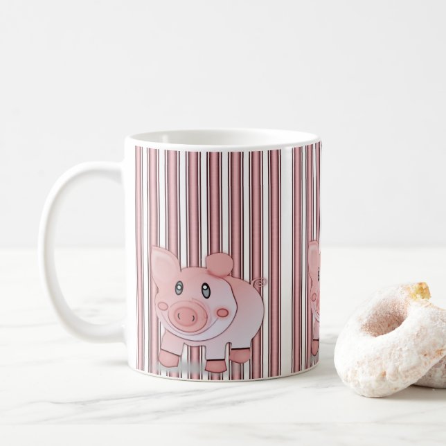 Mug cochons roses (Avec donut)