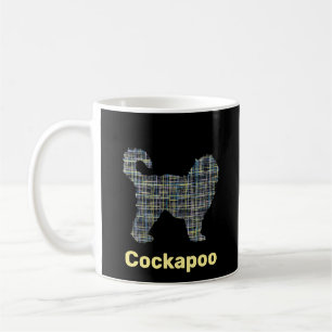 Mug Cockapoo Chien Jaune et Grille Noire