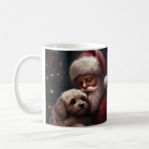 Mug Cockapou avec Noël Festif du Père Noël