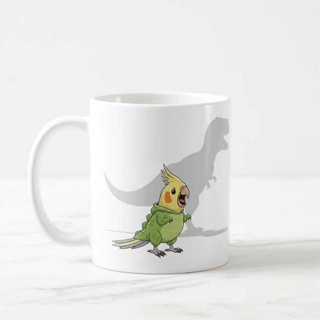 Mug Cockatiel Dinosaur Personalized Gift (Gauche)