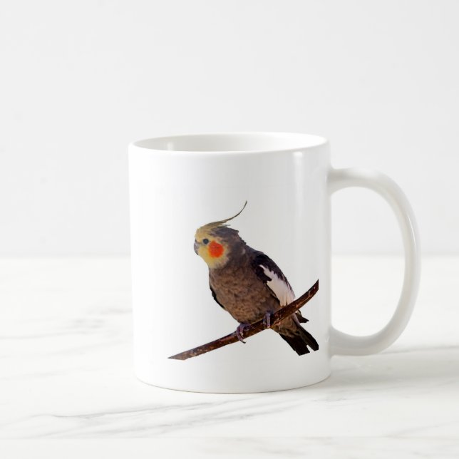 Mug Cockatiel gris et jaune Pet Oiseau couleur photo (Droite)
