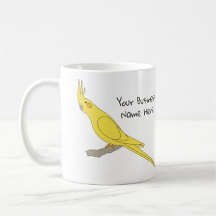 Mug Cockatiel jaune Boue d'oiseaux, Boue de café pers